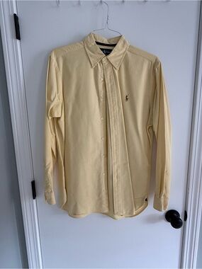 Ralph Lauren Pale Yellow Button-Down Dress Shirt